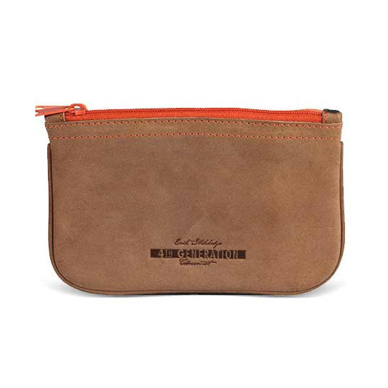 4th Generation Leather Hunter Brown Zip Pouch